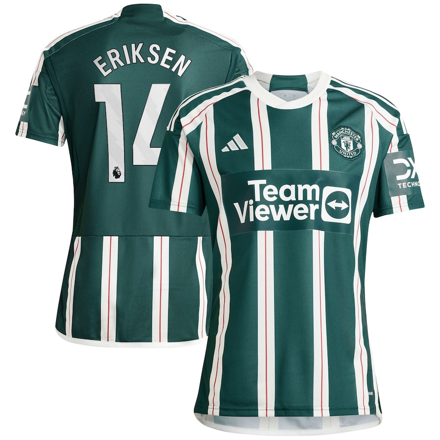 Christian Eriksen 14 Manchester United 2023/24 Away Men Jersey – Green