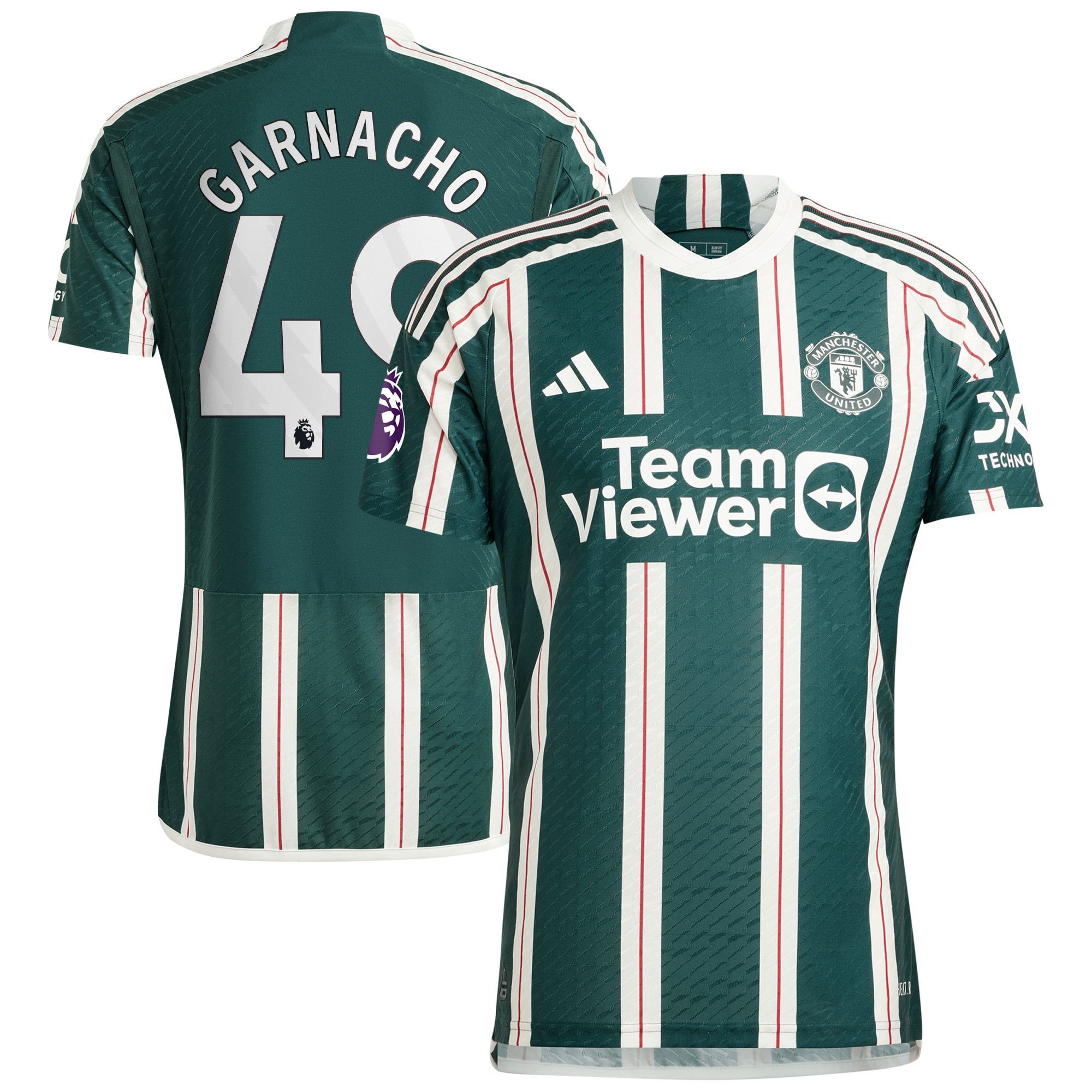 Alejandro Garnacho 49 Manchester United 2023/24 Away Jersey – Men, Green