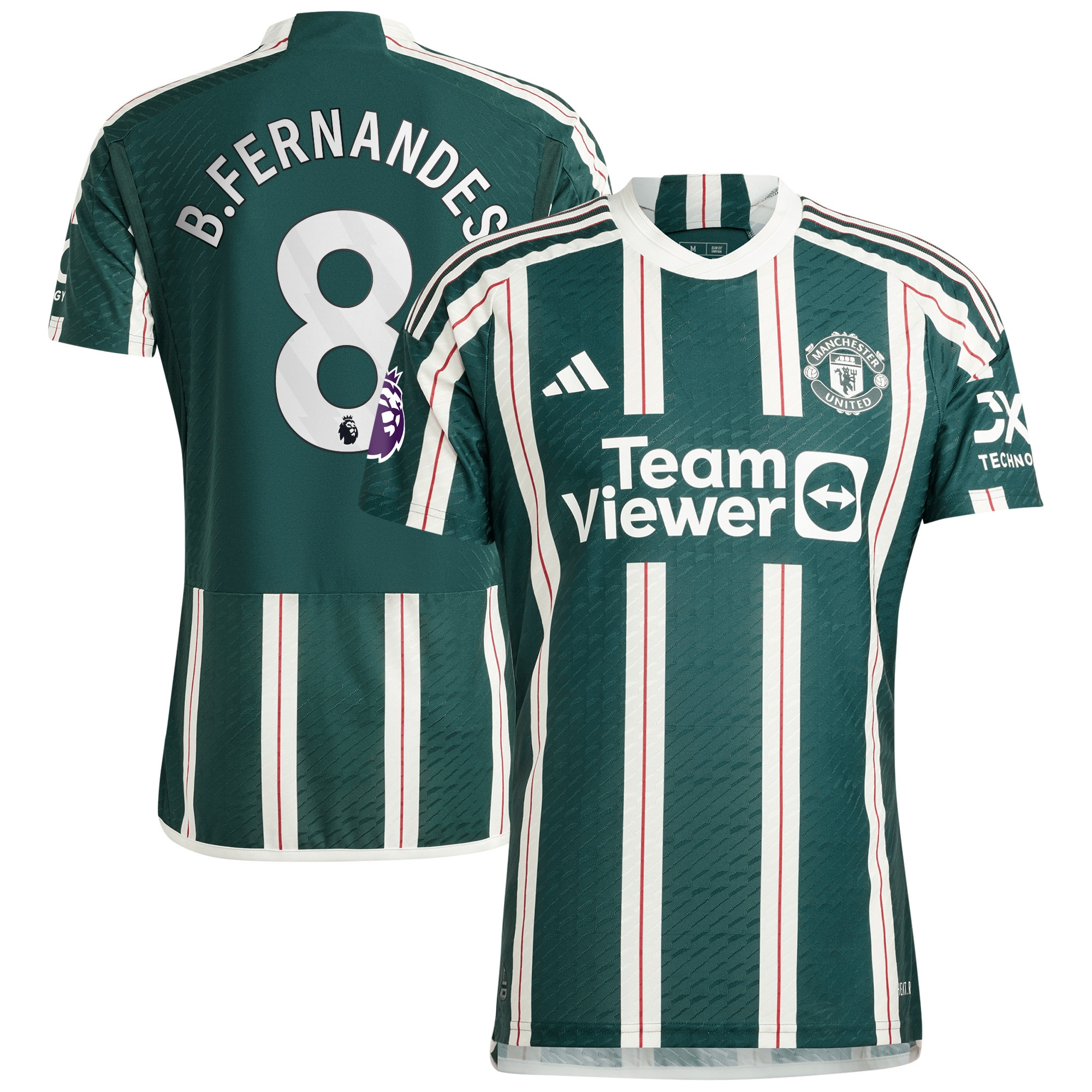 Bruno Fernandes 8 Manchester United 2023/24 Away Jersey – Men, Green