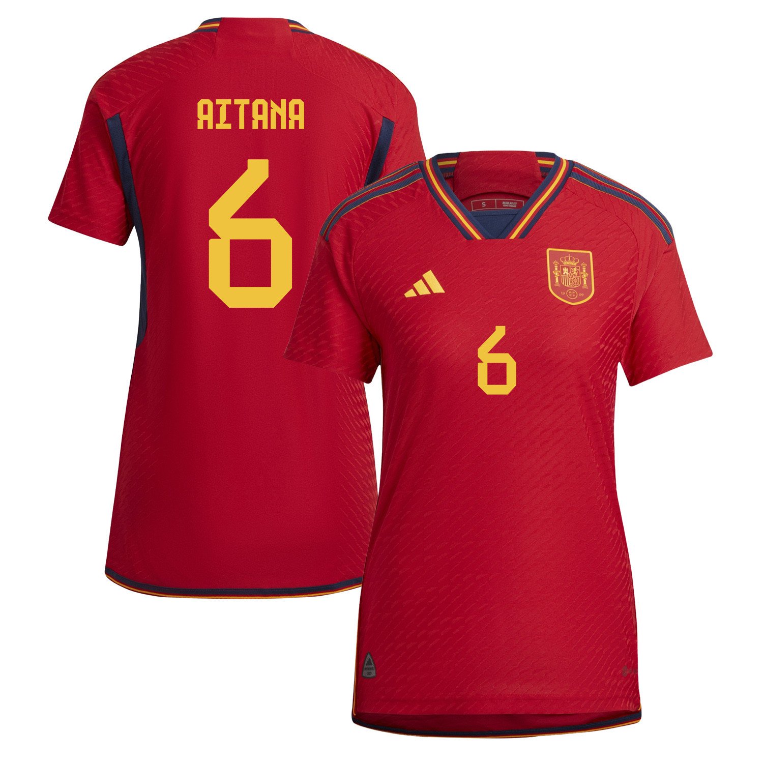 Aitana Bonmat 6 Spain Women's National Team 2023-24 World Cup Home Women Jersey