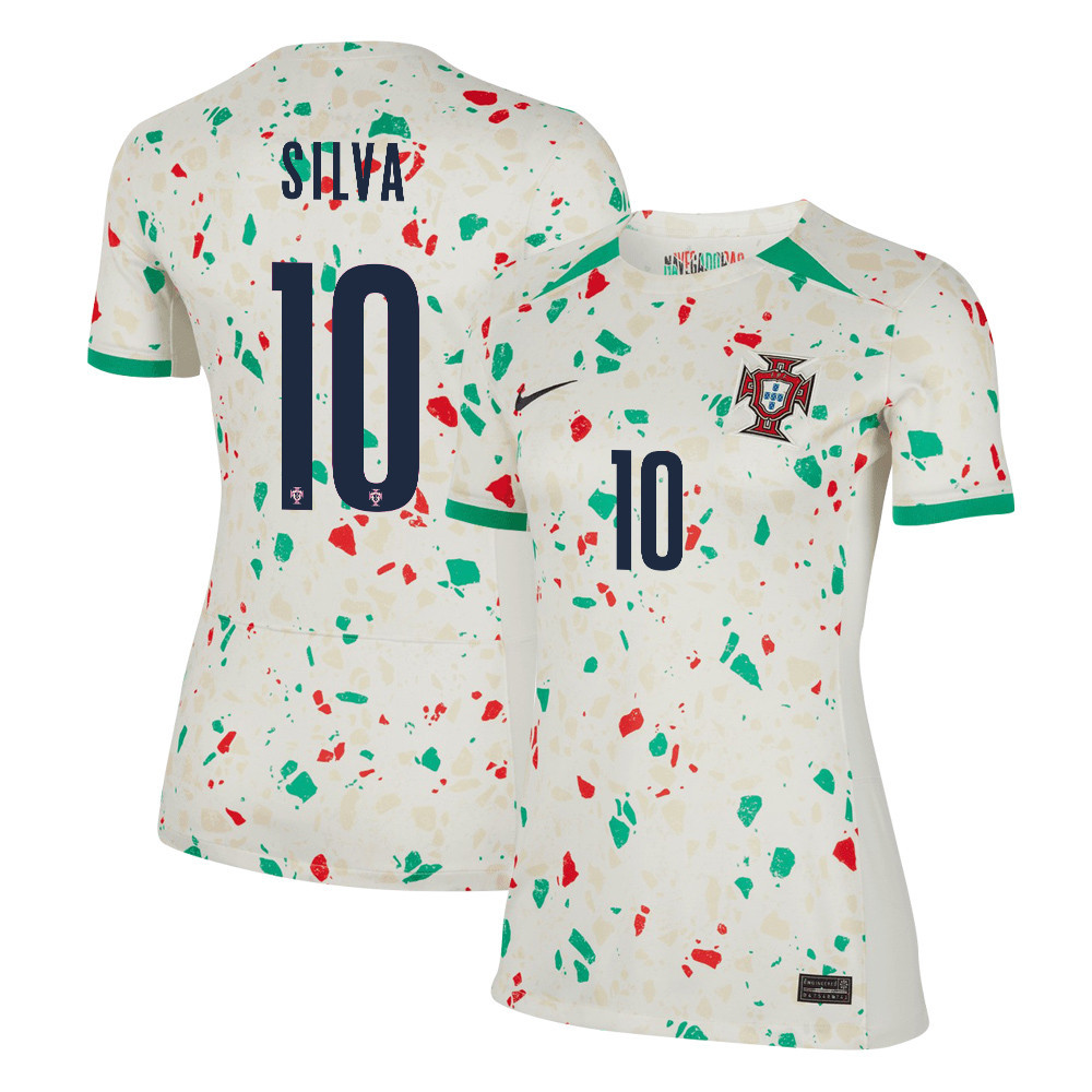 Jssica Silva 10 Portugal Women's National Team 2023-24 World Cup Away Women Jersey
