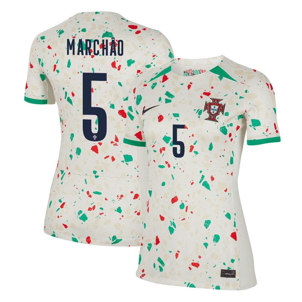Joana Marcho 5 Portugal Women's National Team 2023-24 World Cup Away Women Jersey