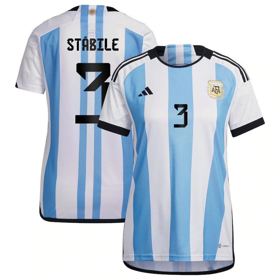 Eliana Stbile 3 Argentina Women's National Team 2023-24 World Cup Home Women Jersey