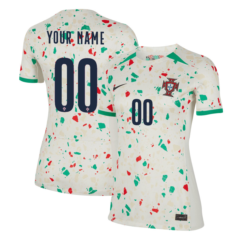 Portugal Women's National Team 2023-24 World Cup Custom 00 Away Women Jersey