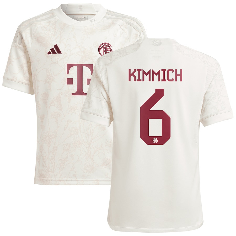 Joshua Kimmich 6 Bayern Munich 2023/24 Third Youth Jersey – White