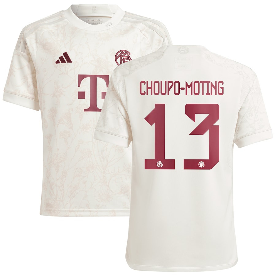 Choupo-Moting 13 Bayern Munich 2023/24 Third Youth Jersey – White