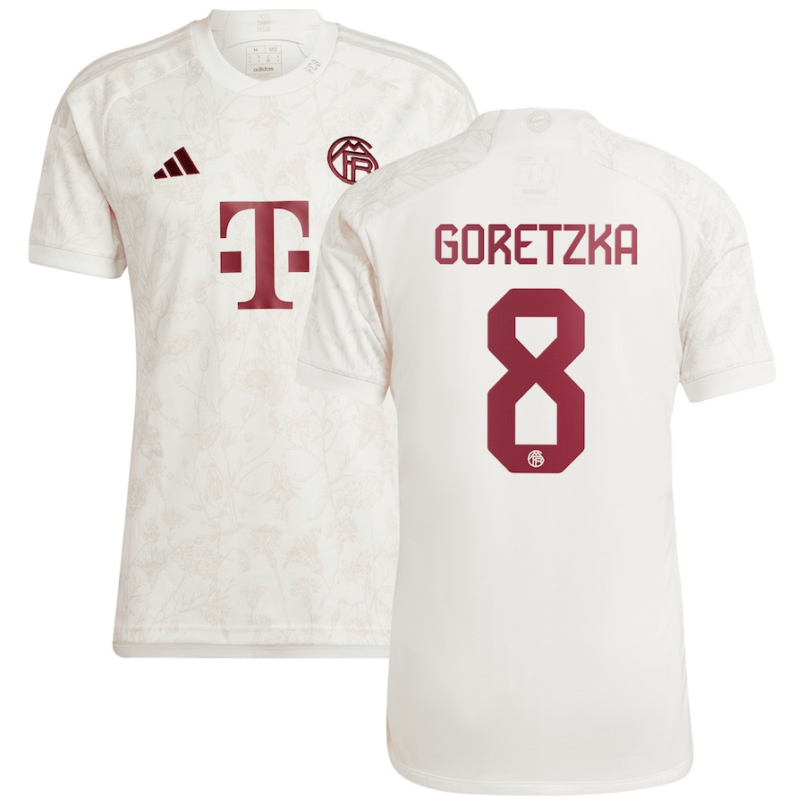 Leon Goretzka 8 Bayern Munich 2023/24 Third Men Jersey – White