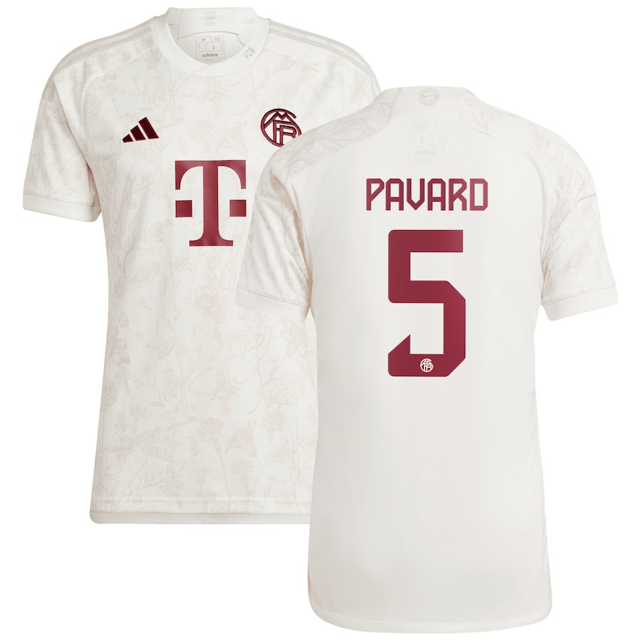 Benjamin Pavard 5 Bayern Munich 2023/24 Third Men Jersey – White