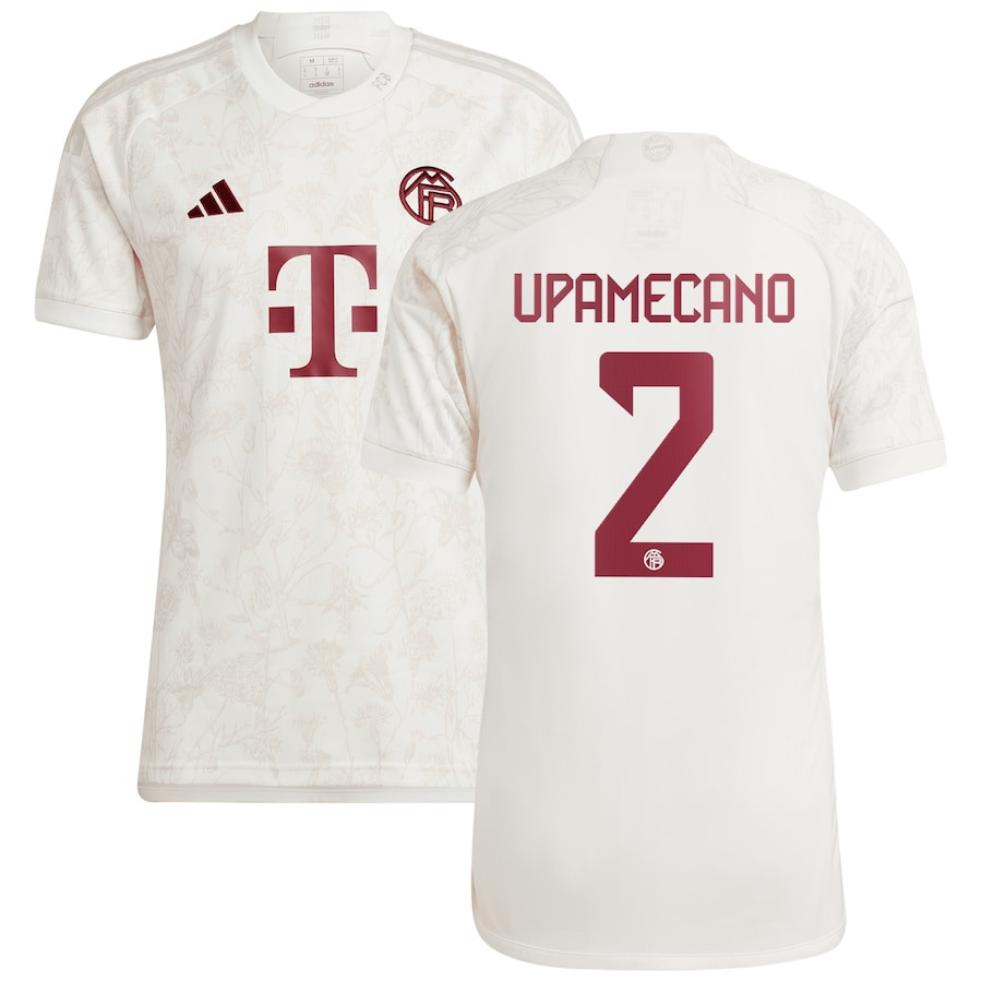 Dayot Upamecano 2 Bayern Munich 2023/24 Third Men Jersey – White