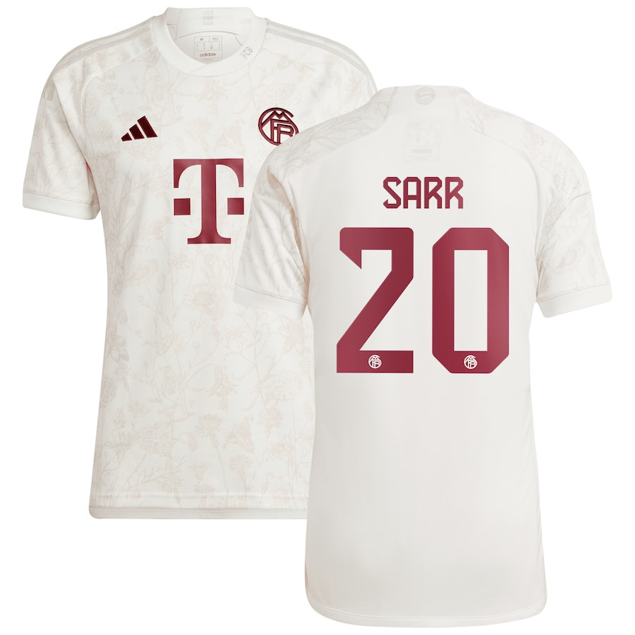 Bouna Sarr 20 Bayern Munich 2023/24 Third Men Jersey – White