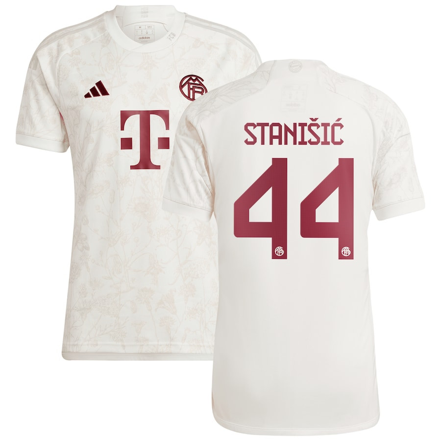 Josip Staniic 44 Bayern Munich 2023/24 Third Men Jersey – White