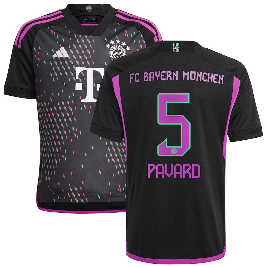 Benjamin Pavard 5 Bayern Munich 2023/24 Away Youth Jersey – Black