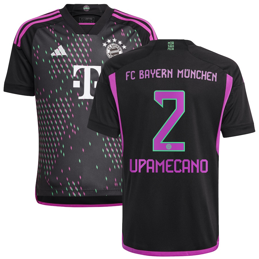 Dayot Upamecano 2 Bayern Munich 2023/24 Away Youth Jersey – Black