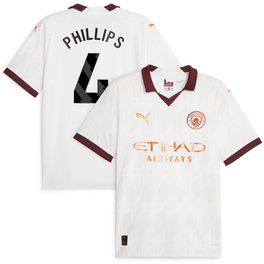 Kalvin Phillips 4 Manchester City 2023/24 Away Men Jersey – White