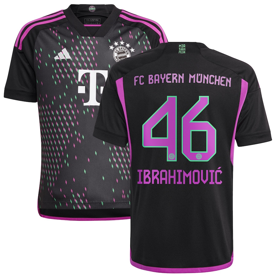 Arijon Ibrahimovic 46 Bayern Munich 2023/24 Away Youth Jersey – Black