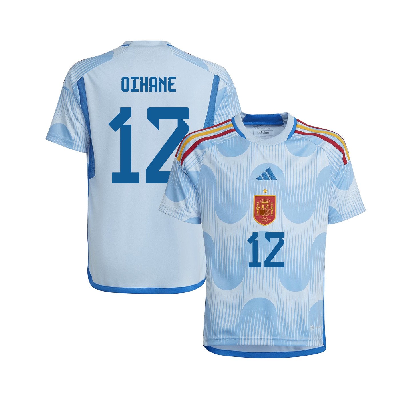 Oihane Hernndez 12 Spain 1 Star Women's National Team 2023-24 World Cup Away Jersey, YOUTH