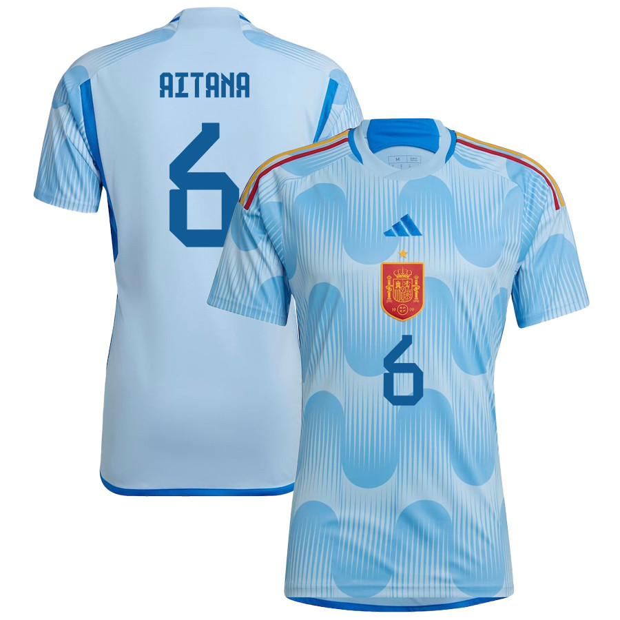 Aitana Bonmat 6 Spain 1 Star Women's National Team 2023-24 World Cup Away WOMEN Jersey