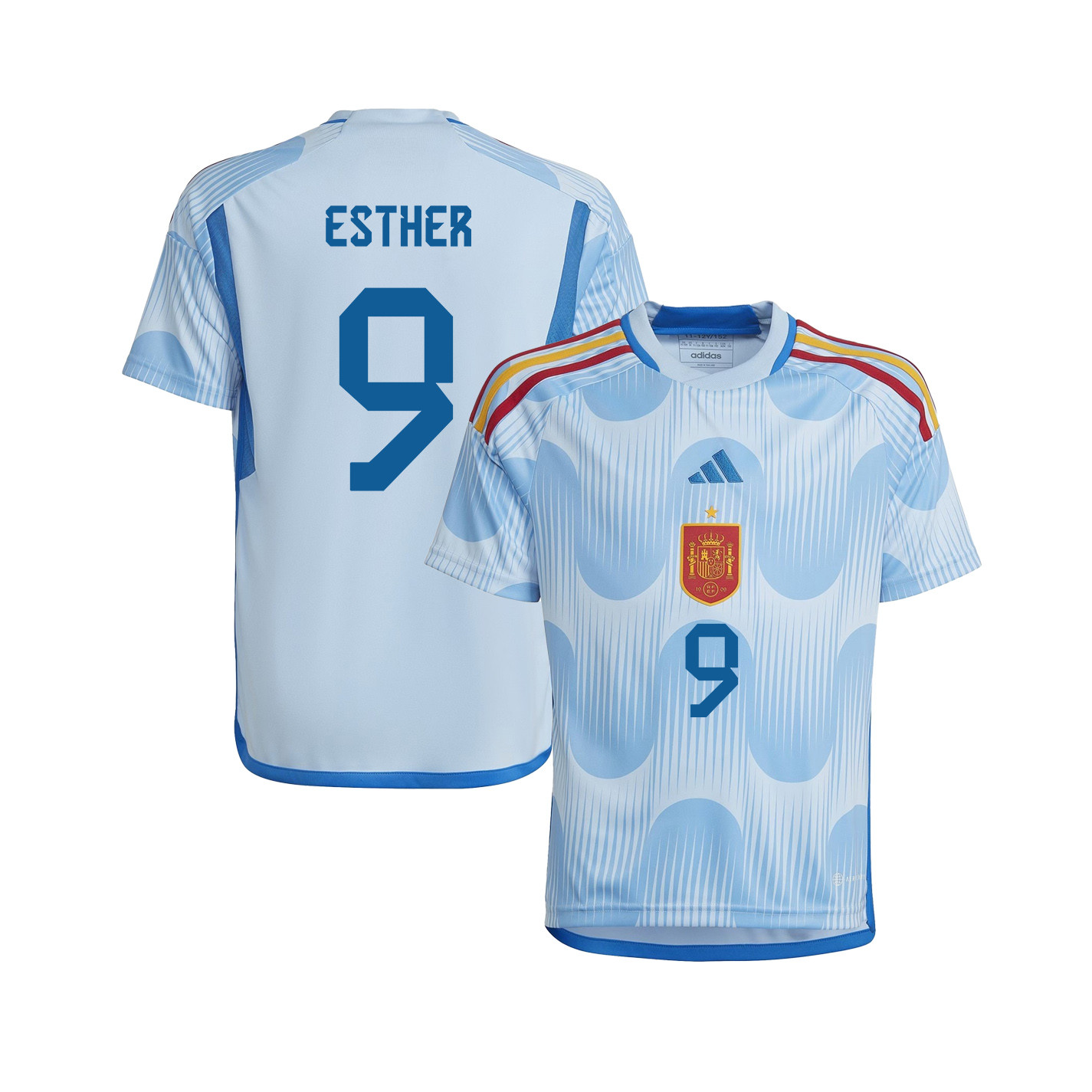 Esther Gonzlez 9 Spain 1 Star Women's National Team 2023-24 World Cup Away Jersey, YOUTH