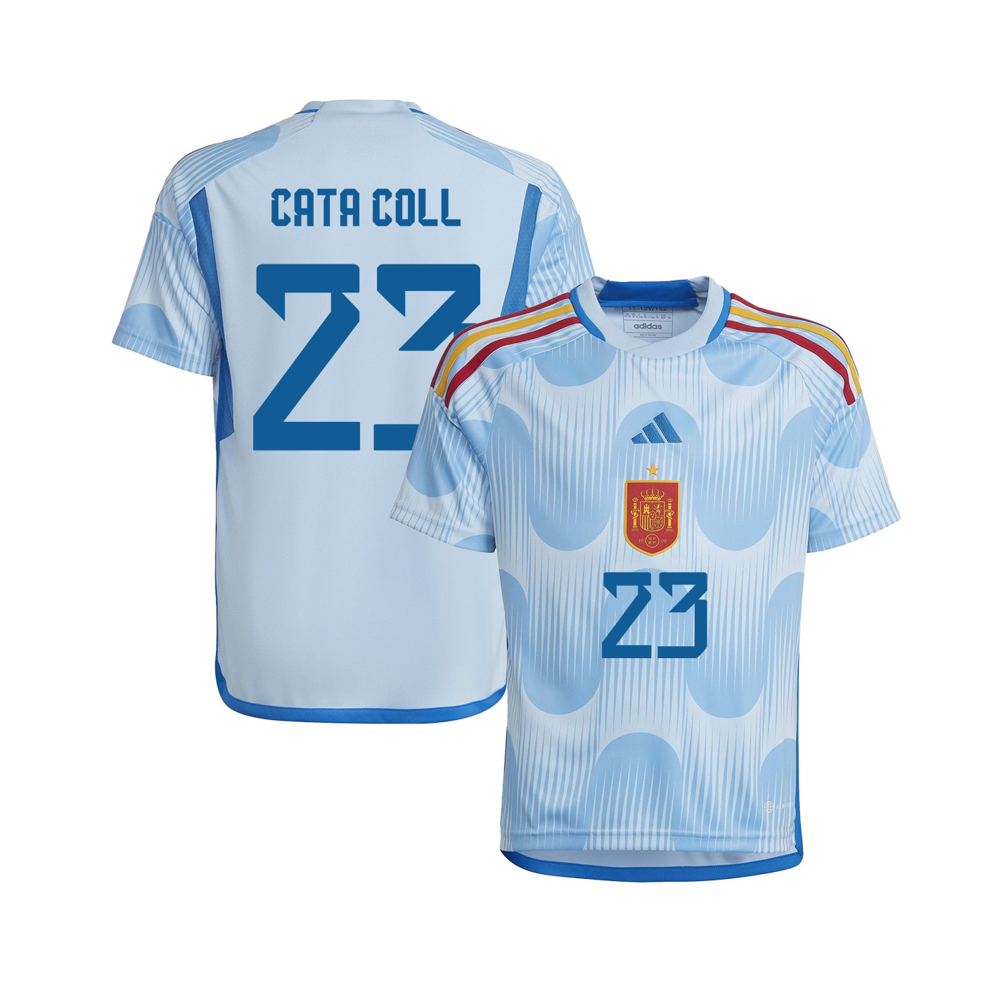 Cata Coll 23 Spain 1 Star Women's National Team 2023-24 World Cup Away Jersey, YOUTH