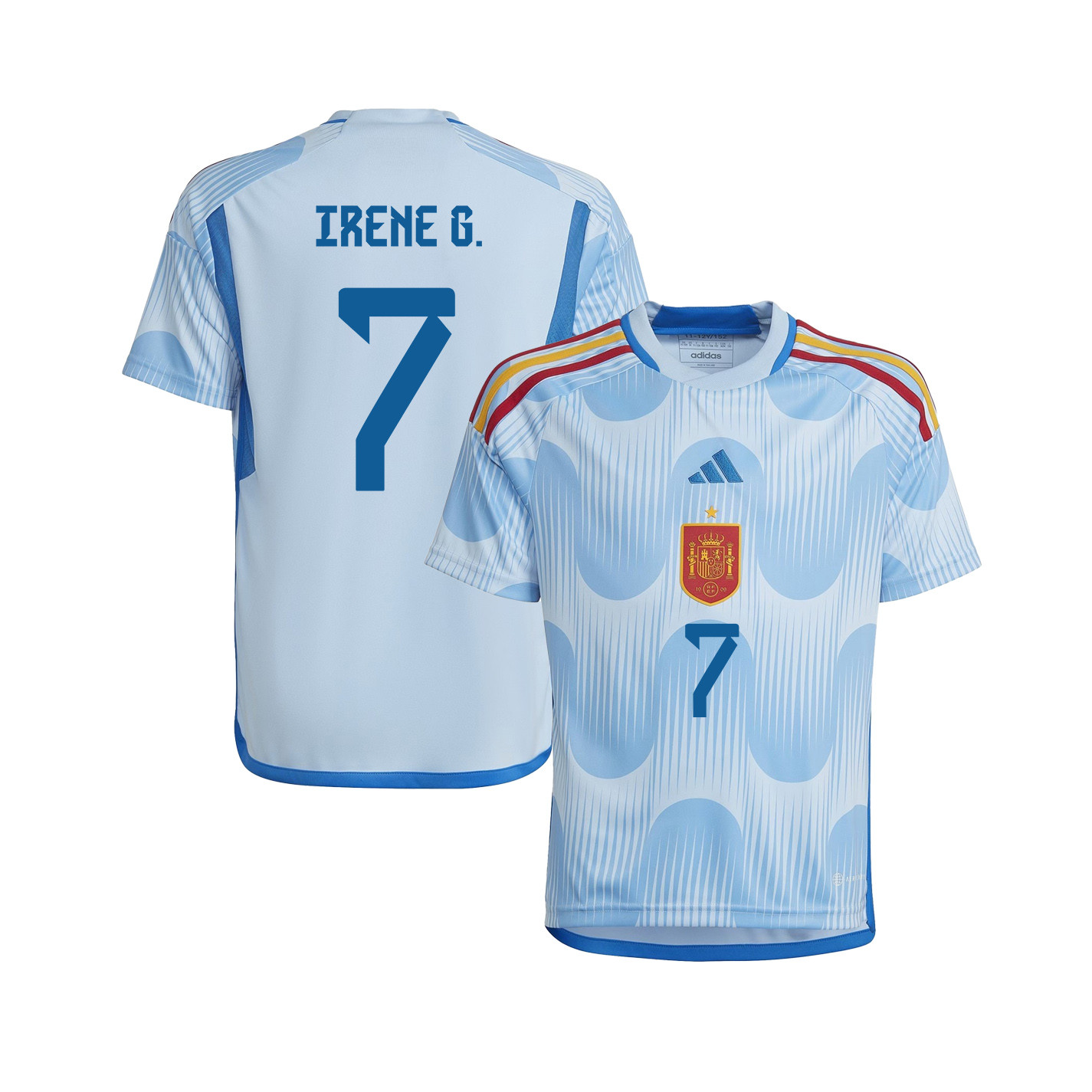 Irene Guerrero 7 Spain 1 Star Women's National Team 2023-24 World Cup Away Jersey, YOUTH