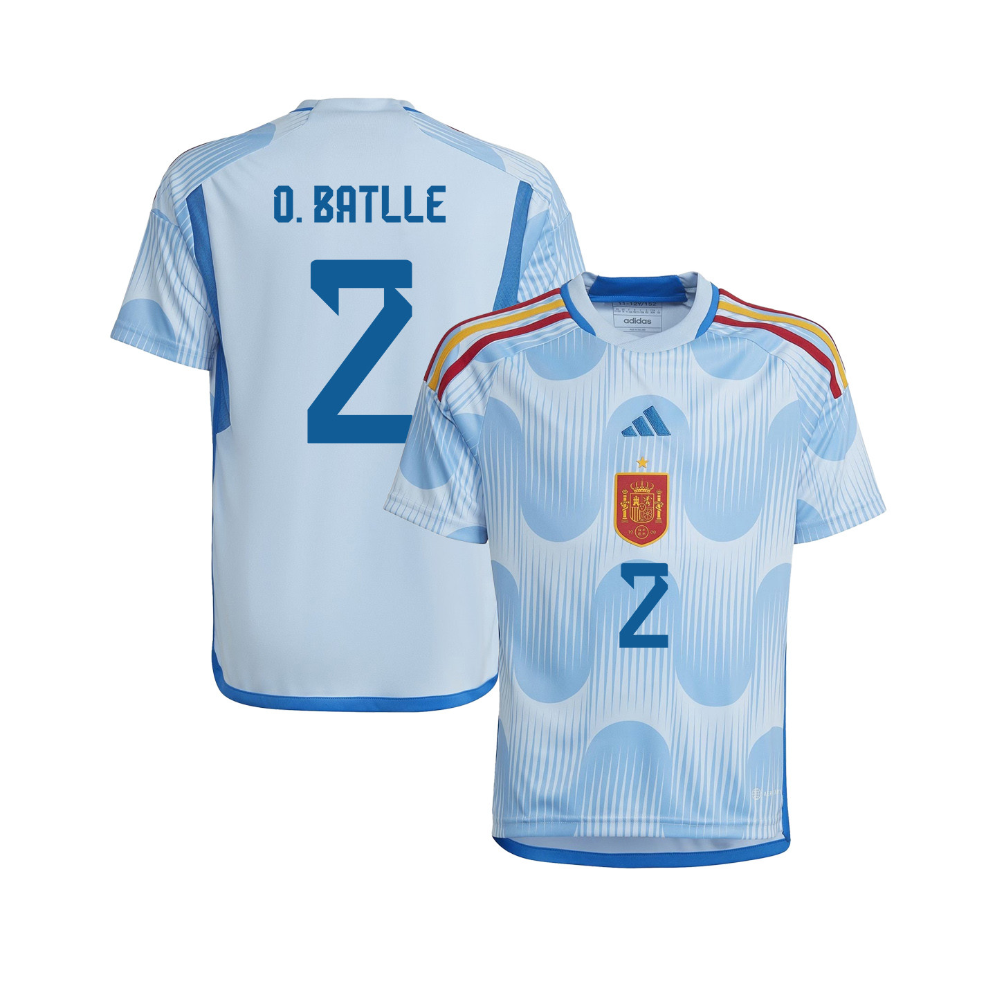 Ona Batlle 2 Spain 1 Star Women's National Team 2023-24 World Cup Away Jersey, YOUTH