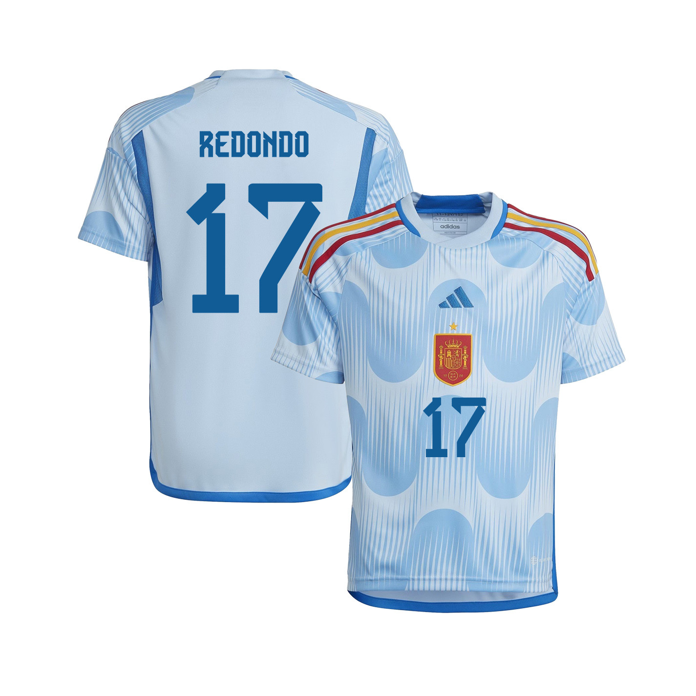 Alba Redondo 17 Spain 1 Star Women's National Team 2023-24 World Cup Away Jersey, YOUTH