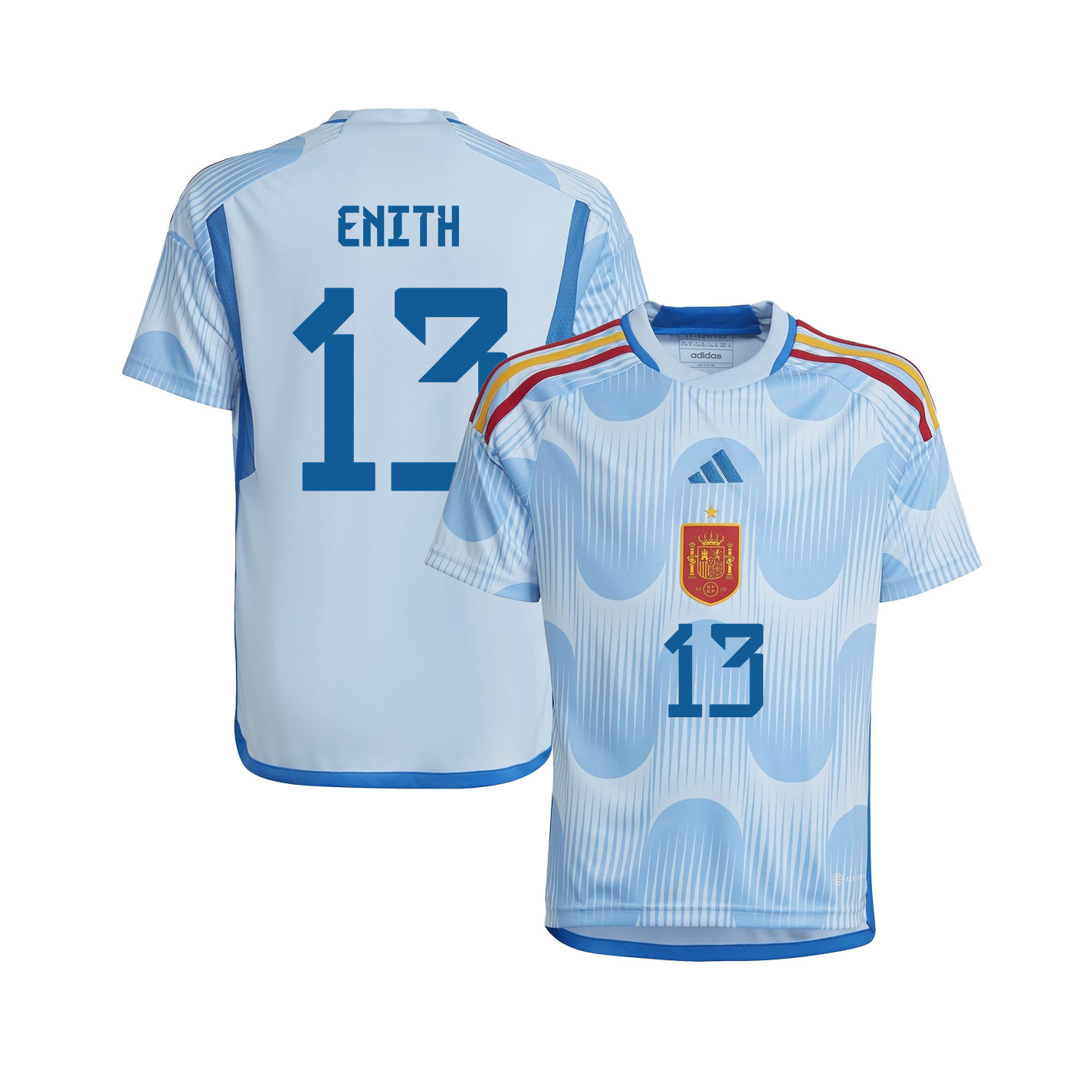 Enith Saln 13 Spain 1 Star Women's National Team 2023-24 World Cup Away Jersey, YOUTH