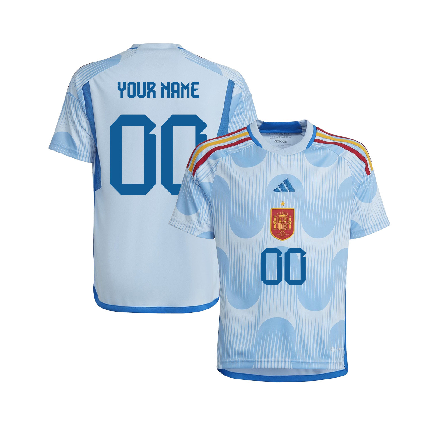 Spain 1 Star Women's National Team 2023-24 World Cup Custom Away Jersey, YOUTH