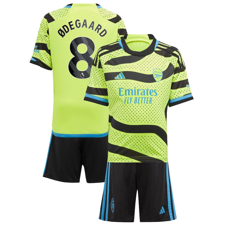 Martin degaard 8 Arsenal 2023/24 Away Youth Kit Jersey – Yellow