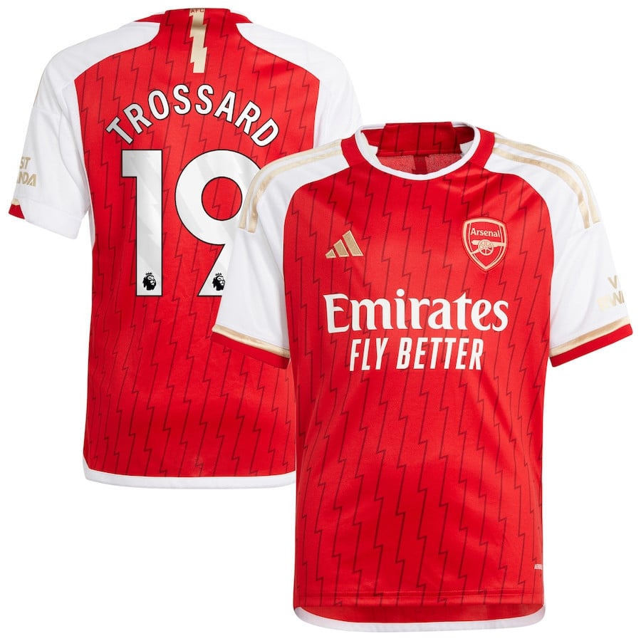 Leandro Trossard 19 Arsenal 2023/24 Home Youth Jersey – Red