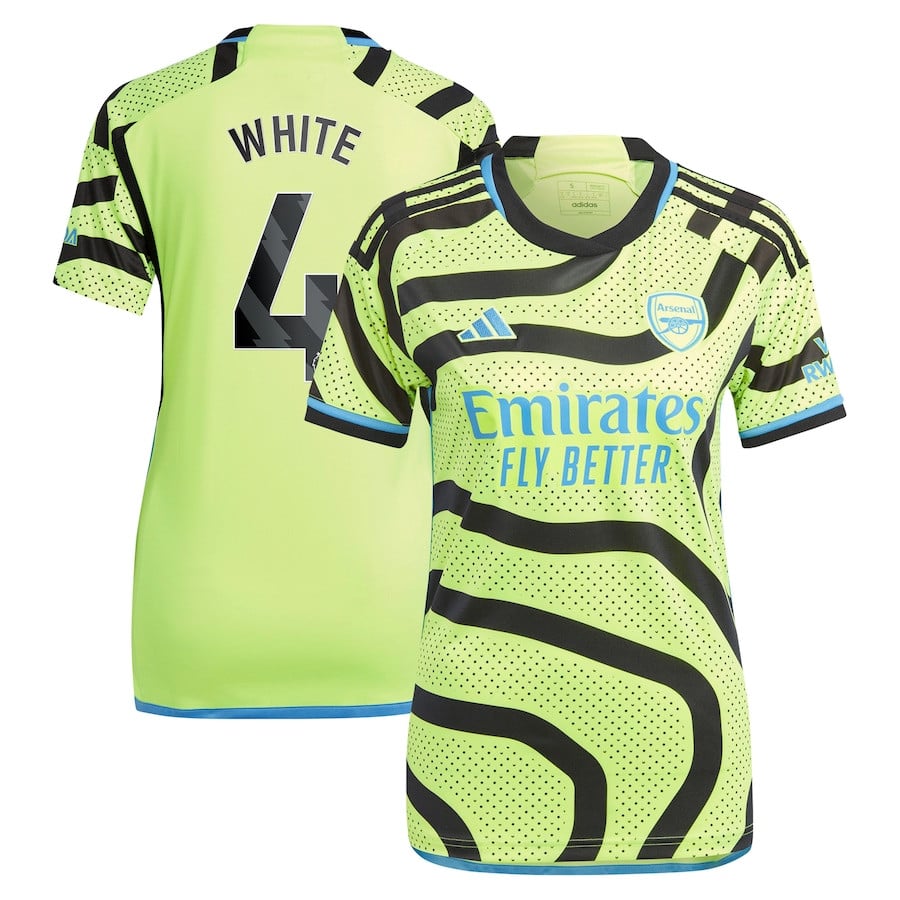 Ben White 4 Arsenal 2023/24 Away Women Jersey – Yellow