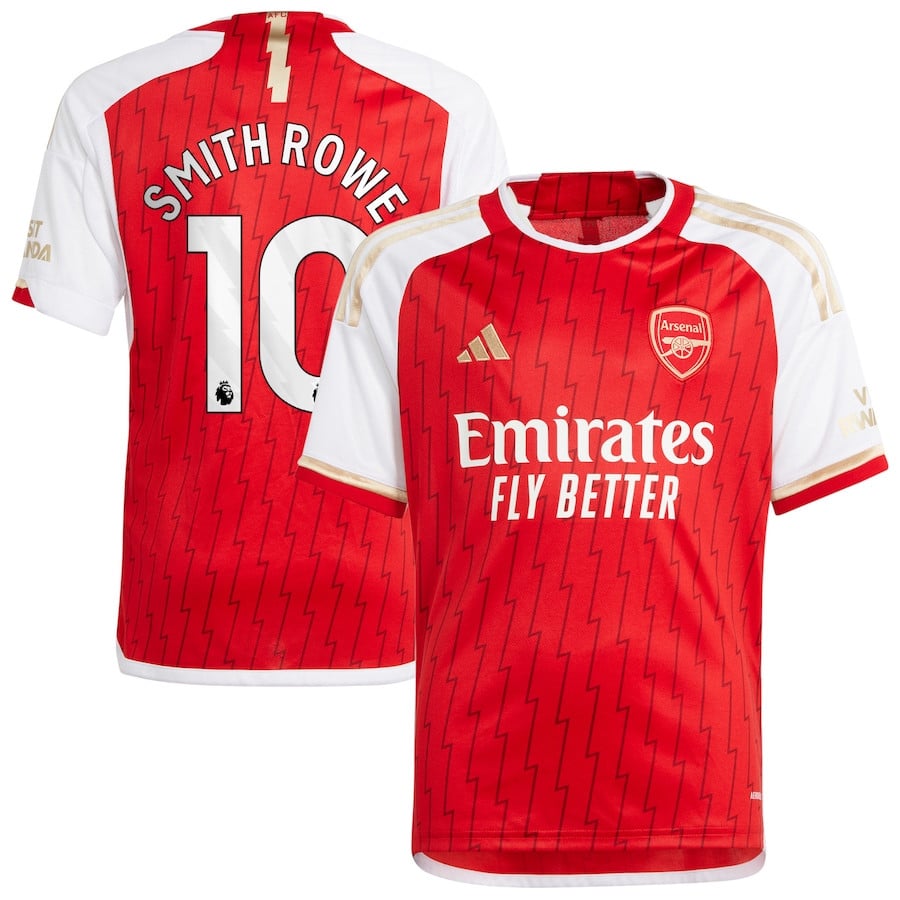 Emile Smith Rowe 10 Arsenal 2023/24 Home Youth Jersey – Red