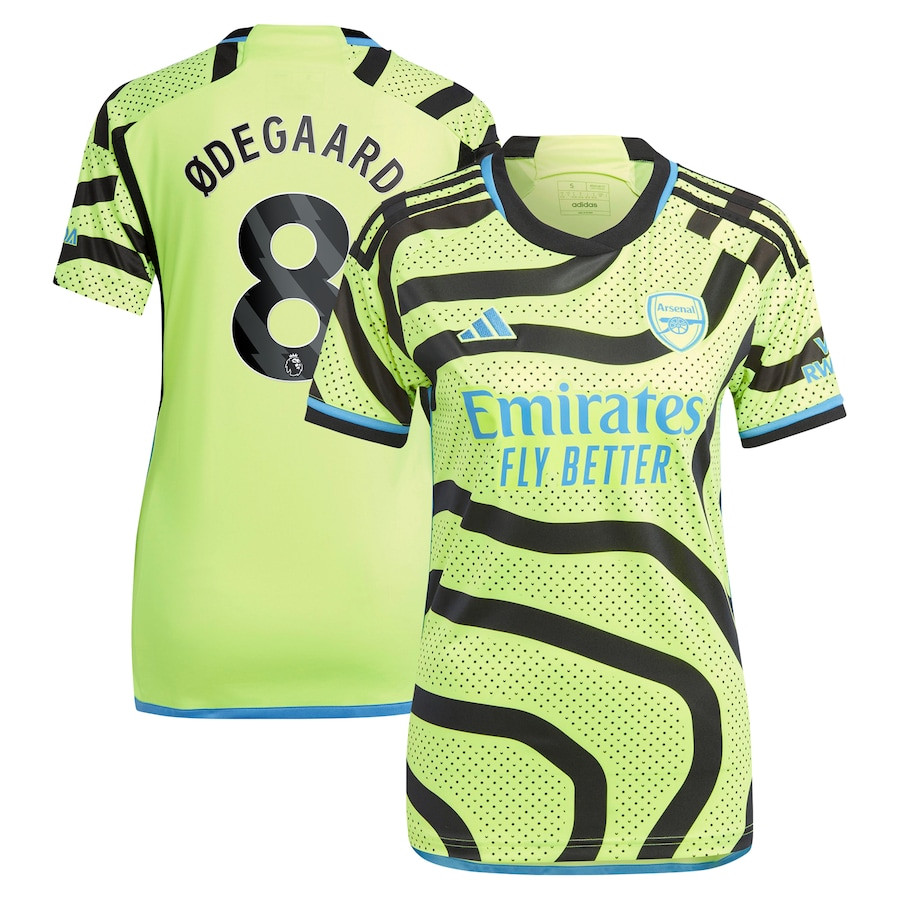 Martin degaard 8 Arsenal 2023/24 Away Women Jersey – Yellow