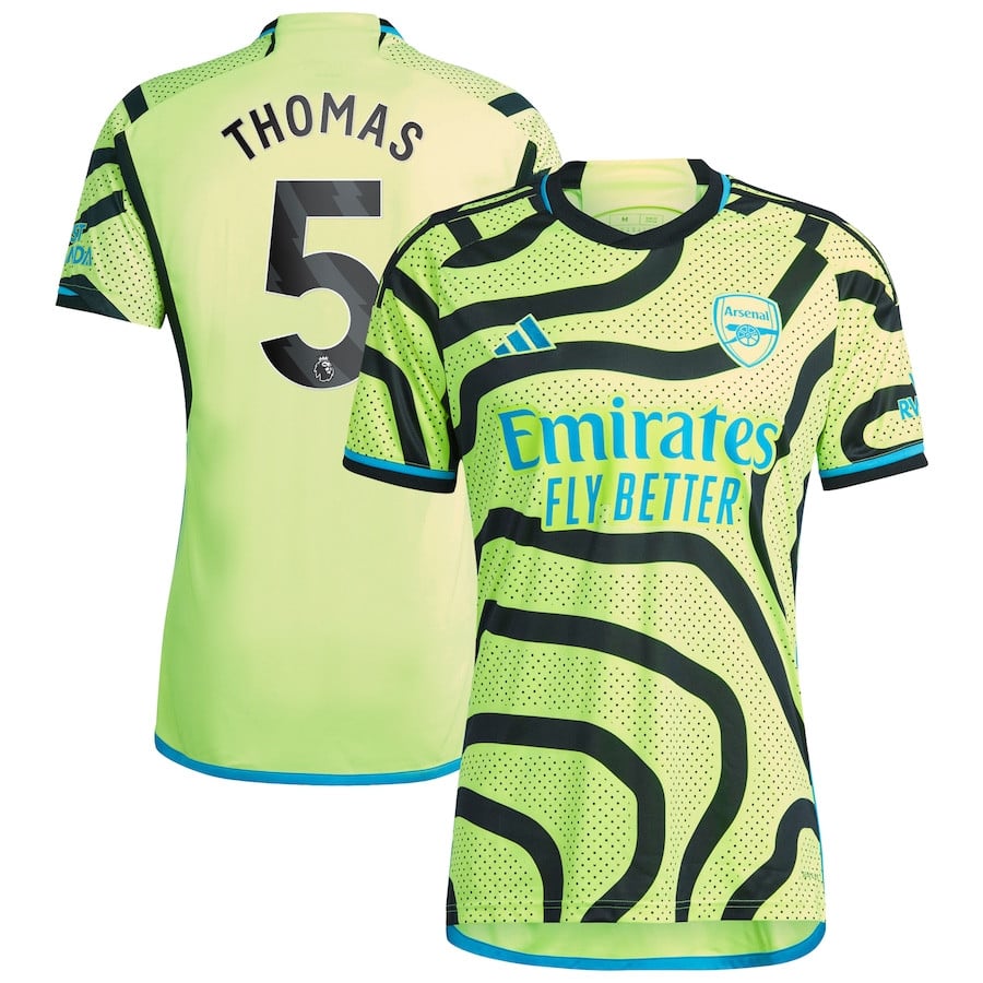 Thomas Partey 5 Arsenal 2023/24 Away Men Jersey – Yellow