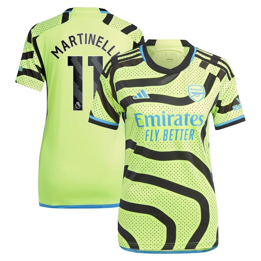Gabriel Martinelli 11 Arsenal 2023/24 Away Women Jersey – Yellow