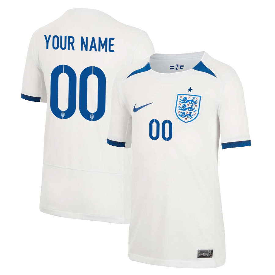 England 1 Star Women's National Team 2023-24 World Cup Custom Home Jersey, YOUTH