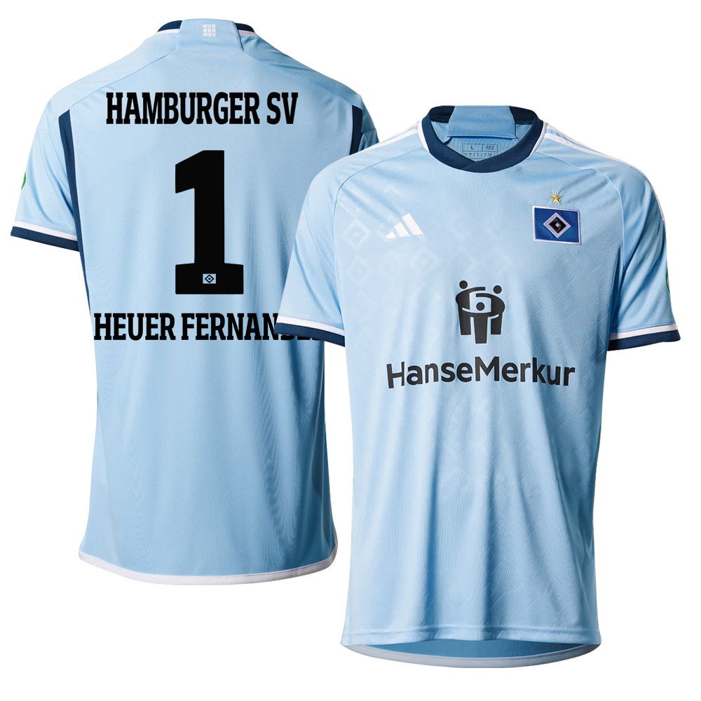 Daniel Heuer Fernandes 1 Hamburger SV 2023-24 Away Men Jersey – Sky Blue