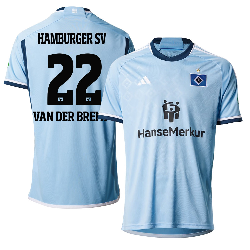 Ignace Van Der Brempt 22 Hamburger SV 2023-24 Away Men Jersey – Sky Blue