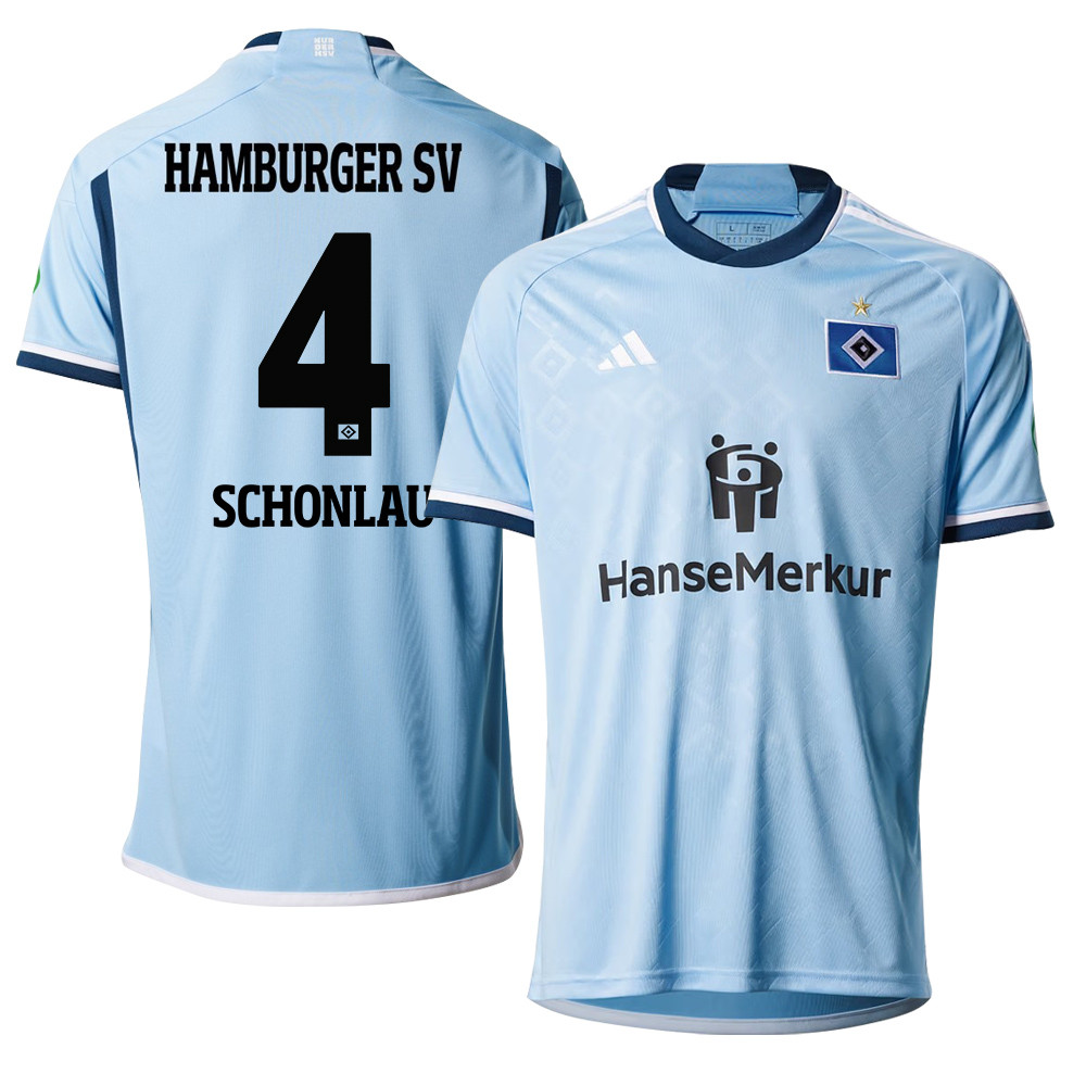 Sebastian Schonlau 4 Hamburger SV 2023-24 Away Men Jersey – Sky Blue