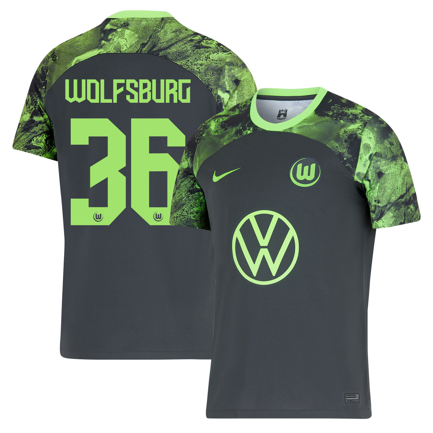 Luk Ambros 36 VfL Wolfsburg 2023-24 Away Men Jersey – Black