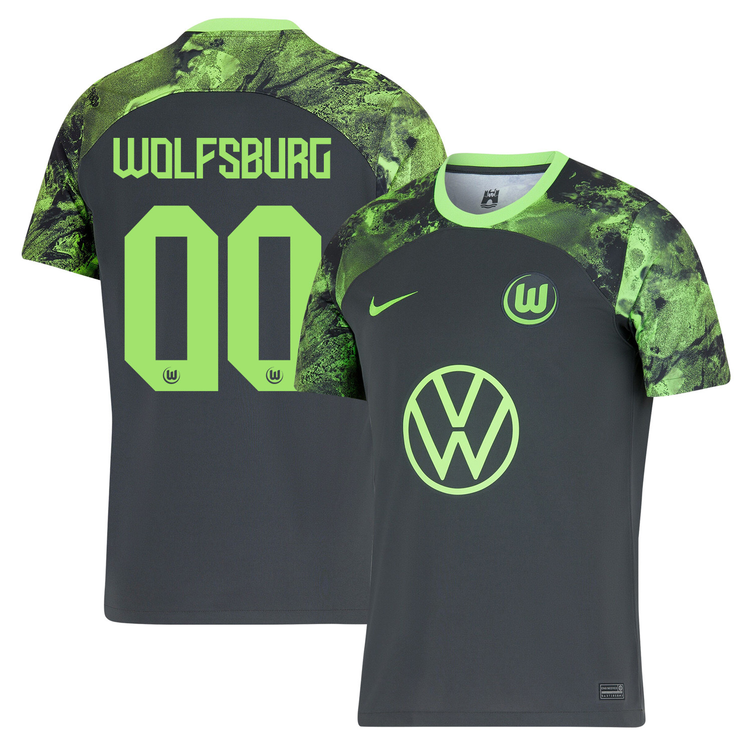 VfL Wolfsburg 2023-24 Away Custom Men Jersey – Black