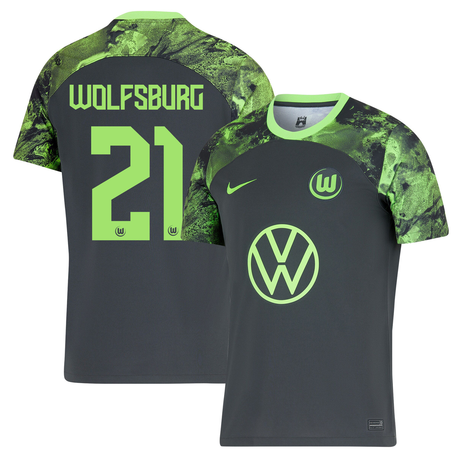 Joakim Mhle 21 VfL Wolfsburg 2023-24 Away Men Jersey – Black