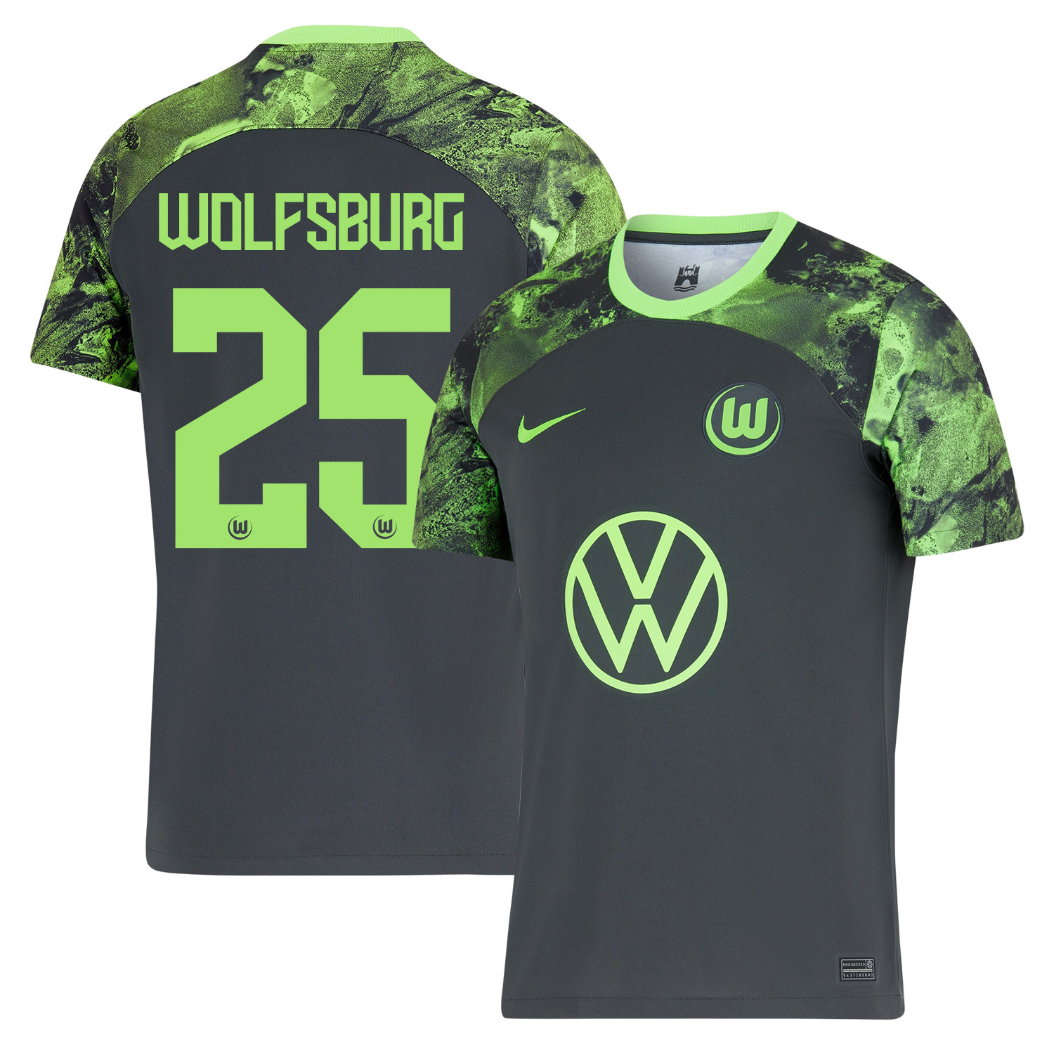 Moritz Jenz 25 VfL Wolfsburg 2023-24 Away Men Jersey – Black