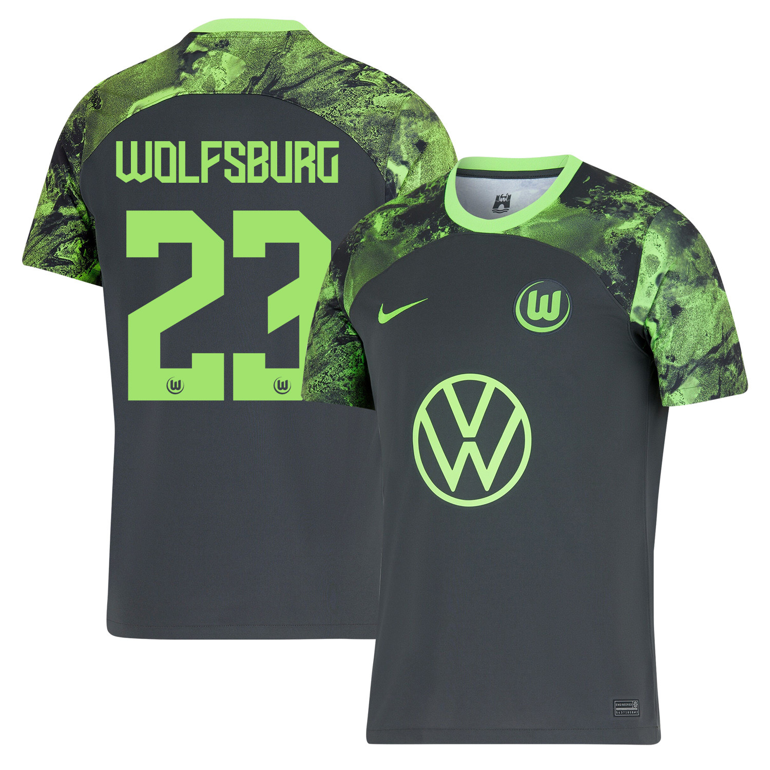 Jonas Wind 23 VfL Wolfsburg 2023-24 Away Men Jersey – Black