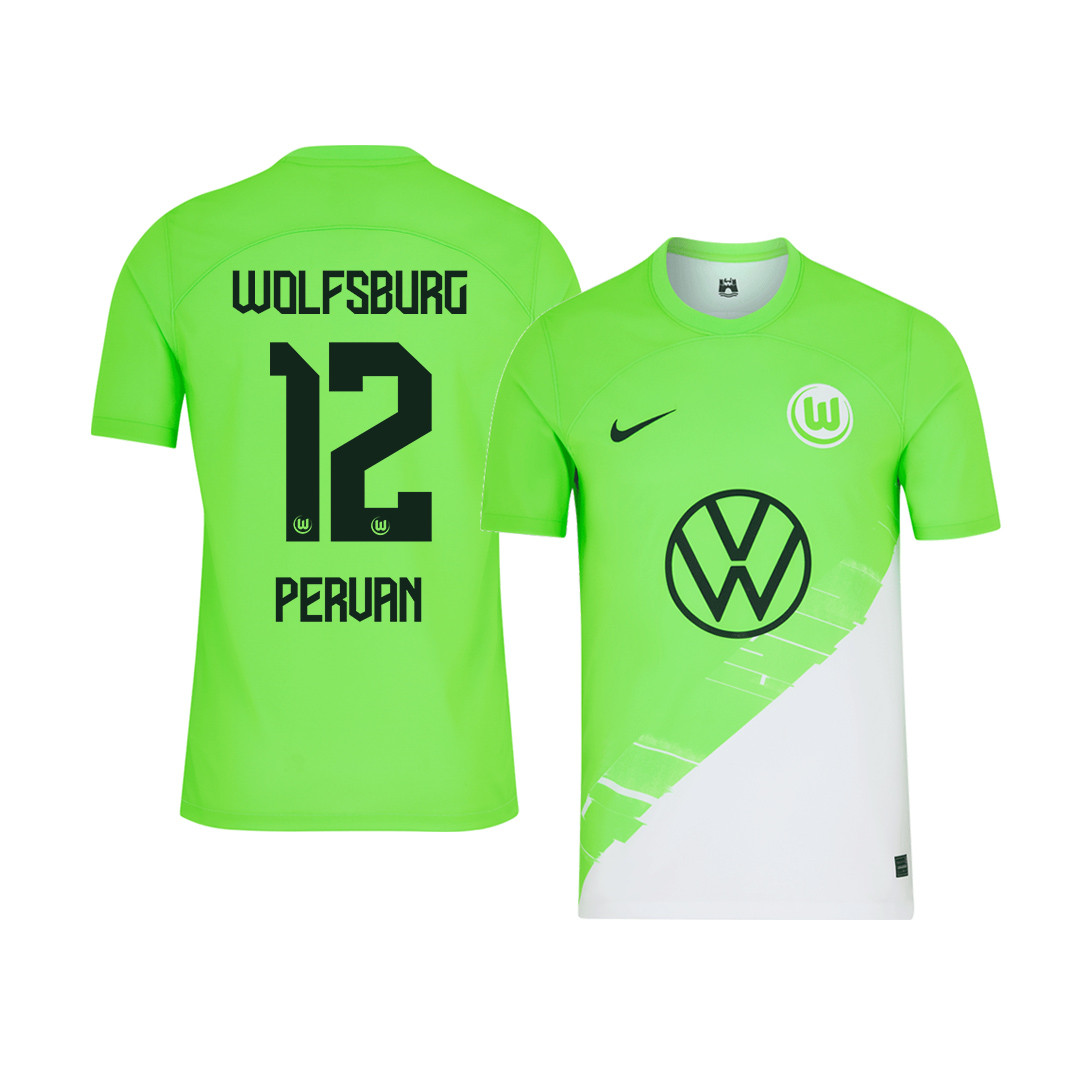 Pavao Pervan 12 VfL Wolfsburg 2023-24 Home YOUTH Jersey – Green