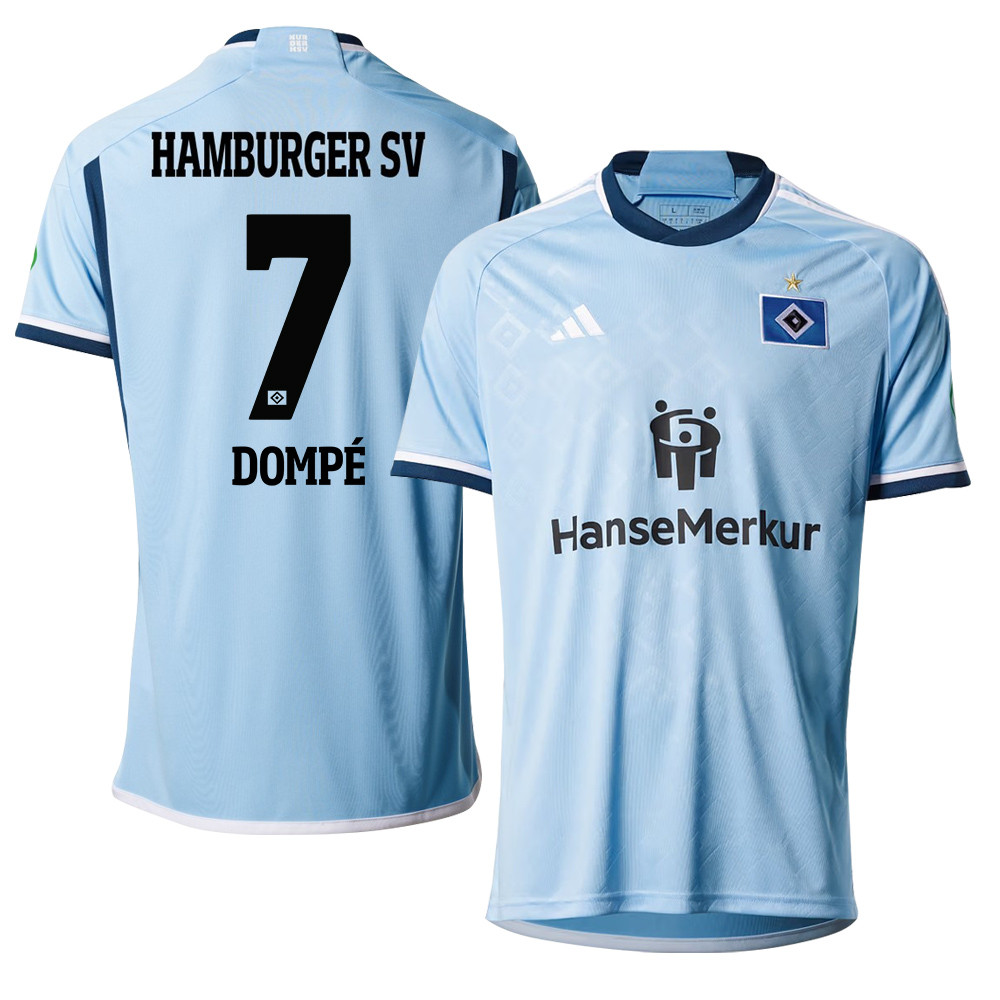 Jean-Luc Domp 7 Hamburger SV 2023-24 Away Men Jersey – Sky Blue