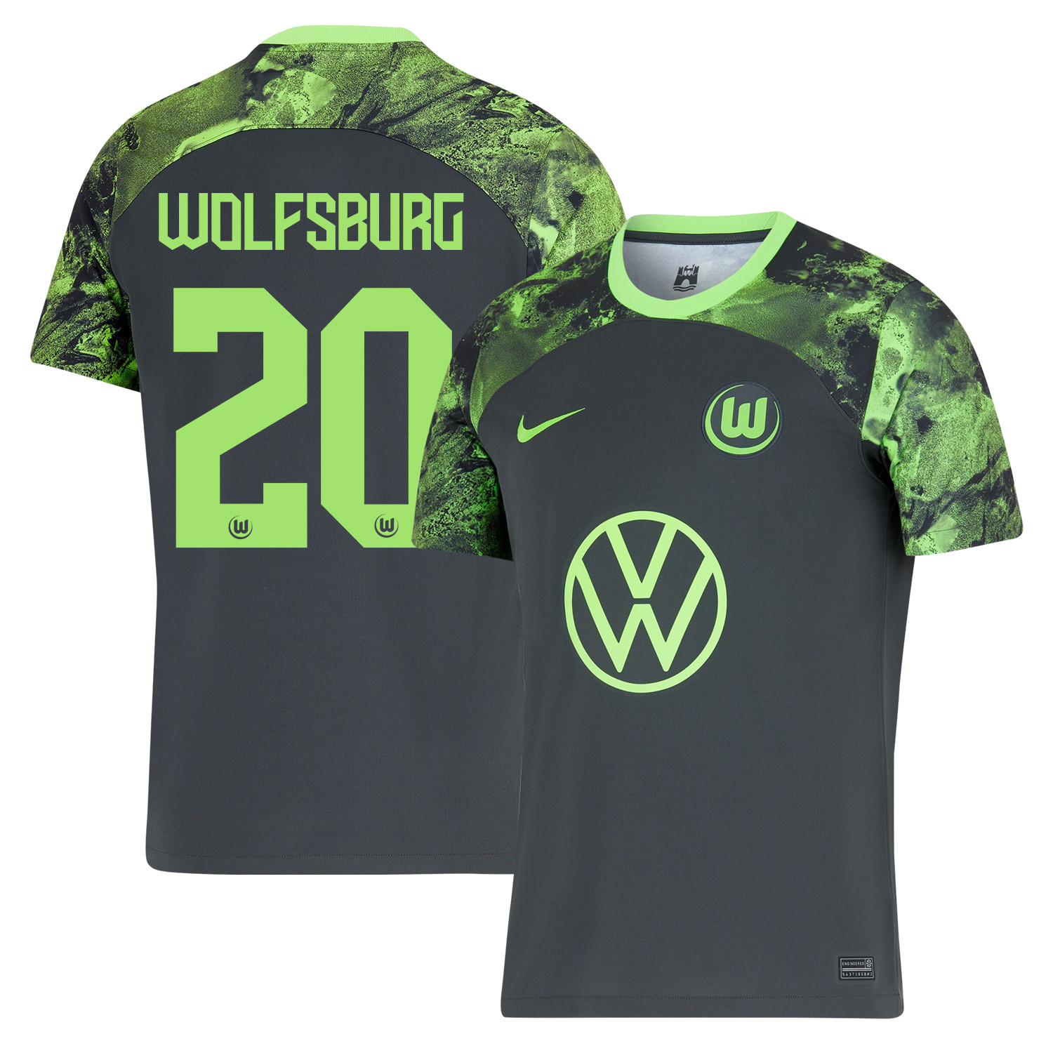 Ridle Baku 20 VfL Wolfsburg 2023-24 Away Men Jersey – Black