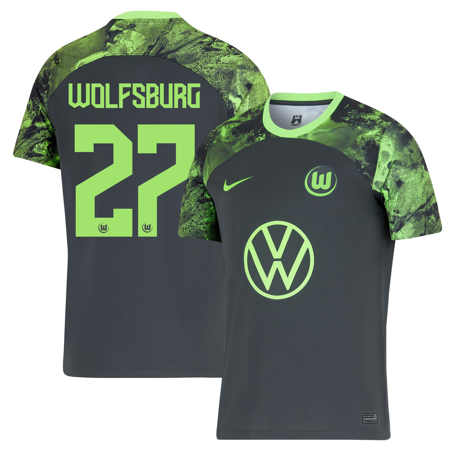 Maximilian Arnold 27 VfL Wolfsburg 2023-24 Away Men Jersey – Black