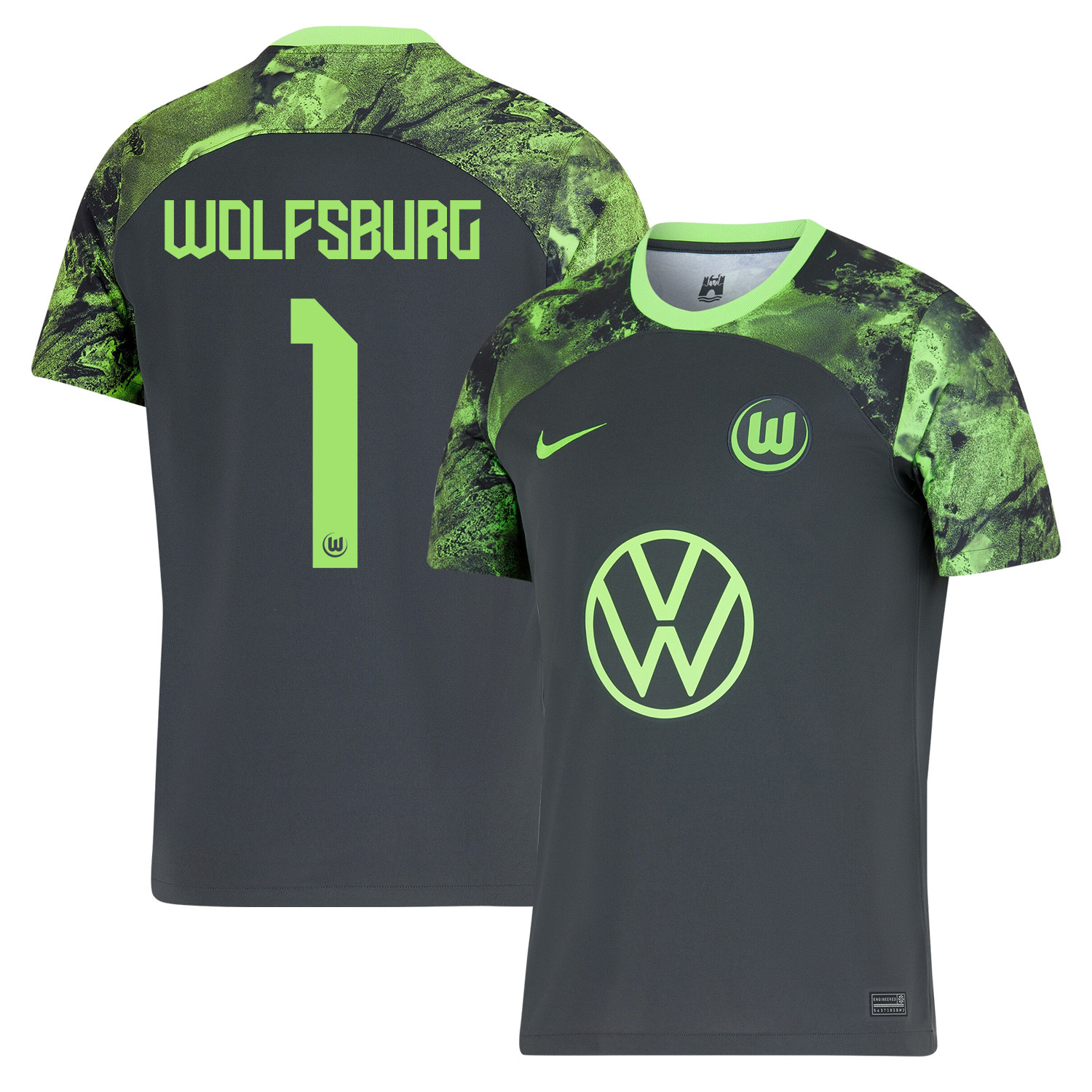 Koen Casteels 1 VfL Wolfsburg 2023-24 Away Men Jersey – Black