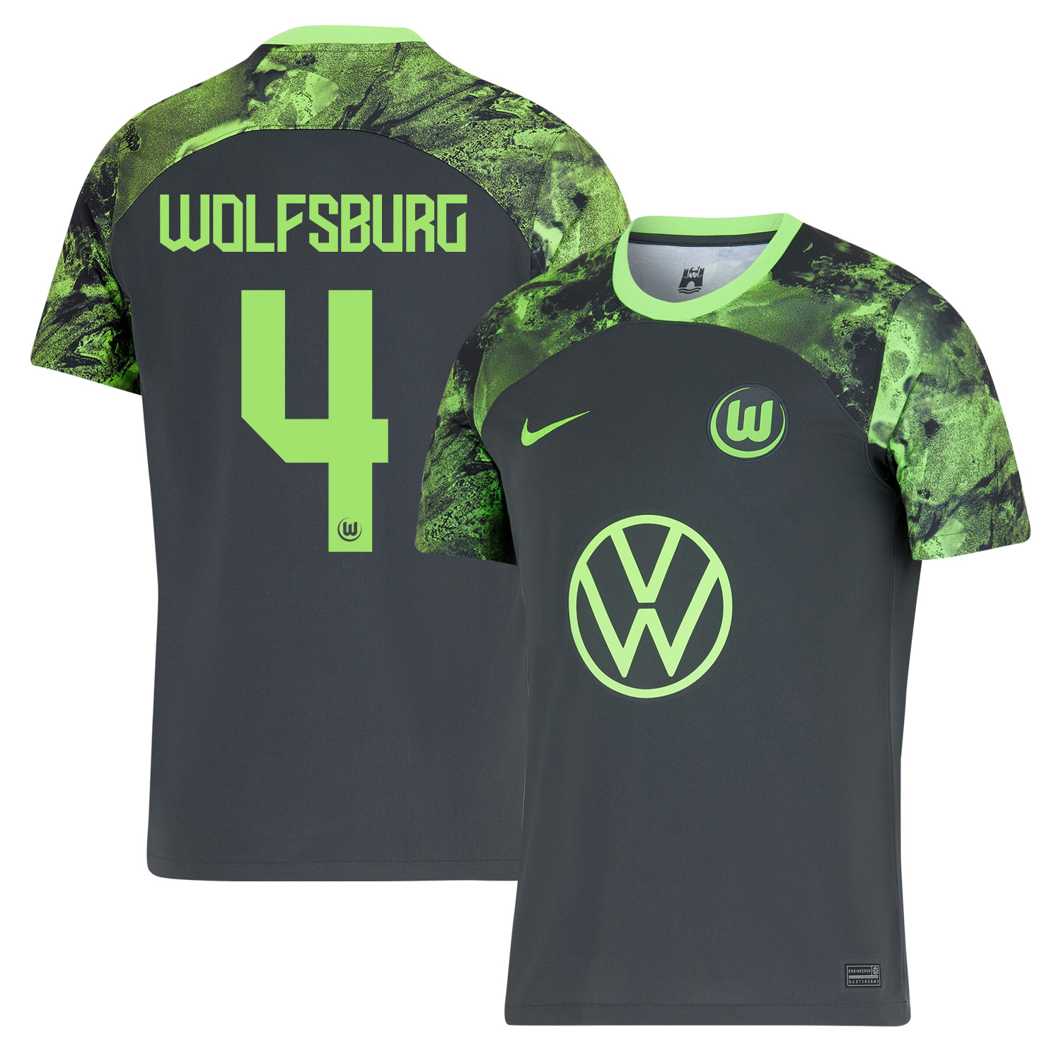 Maxence Lacroix 4 VfL Wolfsburg 2023-24 Away Men Jersey – Black